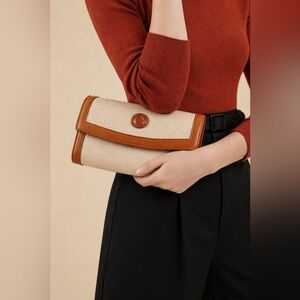 Vintage Dooney and Bourke, leather trifold wallet